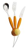 Rivadossi - Trebimbi - Jingle - Couverts enfant - Orange - 3 pièces (Import Grande Bretagne)