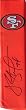 Joe Staley Autographed San Francisco 49ers Logo Football End Zone Pylon, Super Bowl XLVII, Proof Photo