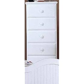 White Six Drawer Lingerie Chest