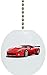 Red Sports Car Solid Ceramic Fan Pull