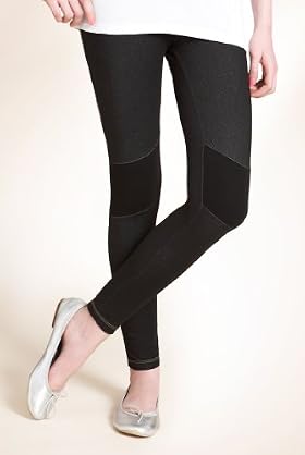 Girls' Limited Cotton Rich Panelled Jeggings