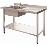 Vogue Stainless Steel Sink - 1000 x 600mm Left hand bowl