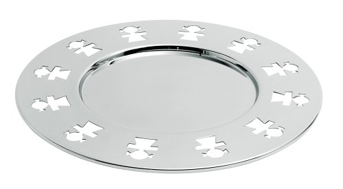 A di Alessi \"GIROTONDO\" Platzteller mit durchbrochenem Rand aus Edelstahl, Fra Preisvergleich