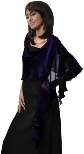 Dark Purple / Black Silk Scarf Wrap