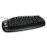 Clicker 106-Key Office USB/PS2 Keyboard w/Skype (Black)
