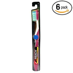 Reach Max Full Head Toothbrush with Tongue Freshener, Soft 88, Assorted Colors (Pack of 6)