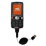 Einziehbares USB Kabel f�r Sony Ericsson W810 W810i mit Hot Sync und aufladen Einsatzm�glichkeiten  von Gomadic mit TipExchange Technology