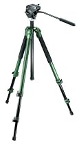 Manfrotto 3221WN Wilderness Tripod Legs w/503 (3460) Pro Video Head and MBAG80 Tripod Bag