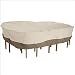 Classic Accessories 78922 Patio Table Chair Round Cover - Tan Trim-Medium