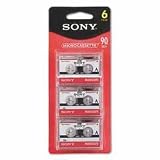 Sony 6MC-90L 90-minute Microcassettes - 6 Pack