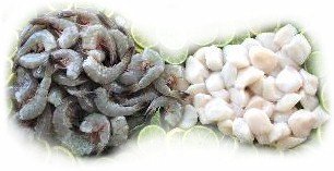 2 lbs. Sea Scallops and 2 lbs. Jumbo Shrimp by Fresh Sea Scallops