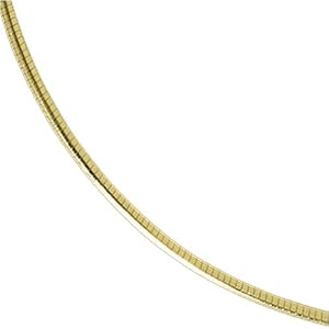 14Kt. Yellow Gold. Round Omega Chain Necklace