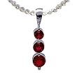 14K White Gold Ruby Pendant