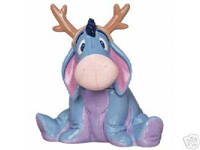 Disney Store EEYORE Reindeer Cookie Jar