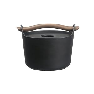 iittala Sarpaneva 3-Quart Cast Iron Casserole with Wooden Handle
