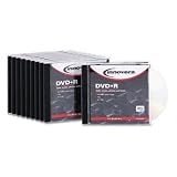 INNOVERA DVD+R Discs 4.7GB 16x W/Slim Jewel Cases Silver 10/Pack Write-Once Format