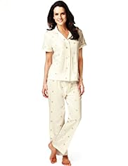 Per Una Modal Blend Revere Collar Embroidered Pyjamas