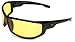 Bobster AXL Wrap Sunglasses, Black Frame/Yellow Anti-fog Lens