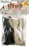 Pepperell Braiding Hemp Variety Pack 300 Feet/Pkg Natural & Black KM-366, 3 Item(s)/Order