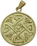 10 Karat Gold Celtic 4 Way Trinity Knot Pendant with chain