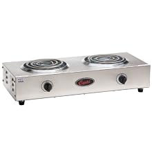 Capitol Range Double Burner Hot Plate, 17.5" x 3.5" x 11.5"