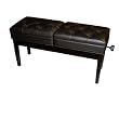 Cameron & Sons CS-12D EBHP Double Piano Bench, Adjustable (Polished Black)