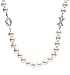 White Oval Freshwater Pearl and White Topaz Necklace, 18