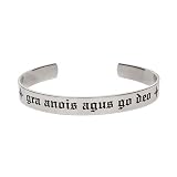 Love Now and Forever Stainless Steel Poesy Bracelet