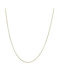 Yellow Gold Adjustable Rope Chain Necklace