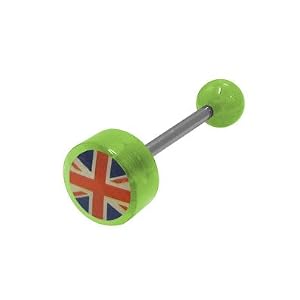 German Flag Logo Barbell Tongue