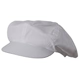 Cotton Newsboy Cap-White Newsboy W15S63D