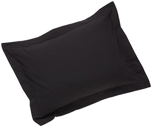 Crescent Tailored Comfy Easy Care Pillow Sham Standard (Black)