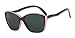 Blue Gem Womens Rae Designer Sunglasses - Blackred W White/smoke
