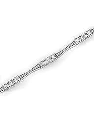 14kt Yellow Gold Hourglass Design Diamond Bracelet 1.00ct TW
