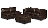 Bobkona 5-Piece Bonded Leather Urban Living Collection in Espresso Color