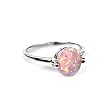 Ring W/ Lab Opal STERLING SILVER Sizes 5 to 9 Pink Oval