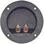Recessed Round Speaker Terminal w/Gold Banana Type 5-Way Binding Posts