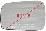 87-89 MITSUBISHI PRECIS MIRROR GLASS LH (DRIVER SIDE), (6-15/16 Dg.) (1987 87 1988 88 1989 89) M471176 N/A