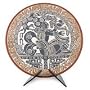 Ceramic plate, 'Gray Maya Governor'