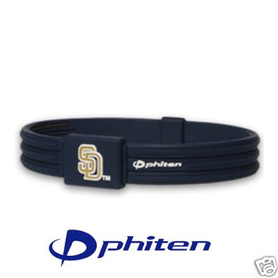 San Diego Padres Mlb Authentic Collection Titanium Bracelet S-Type By Phiten