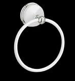 Towel Ring, Chrome and White Porcelain