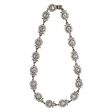Lee Angel Light Bronze Round Crystal Necklace
