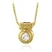 14k Yellow Gold Diamond Slider Pendant with 18 Box Chain