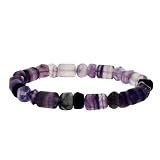Buy Mixed Drum 8mm Bracelet - Fluorite by Toltec Trading Company