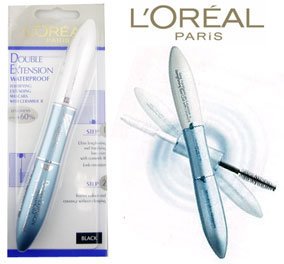 L'Oreal Double Extension Waterproof Mascara -Black (Uncarded)