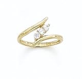14K Bypass w/3 CZs Toe Ring - GH24279