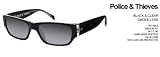 Tres Noir Police and Thieves Sunglasses Black and Clear with smoke lenses