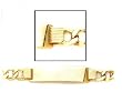 Men's 14k Yellow Gold Figaro ID Bracelet 8 1/2"