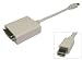Electronics : Apple Mac Mini Display Port (Male) to DVI (Female) Cable ~ Display Adapter~ Signal Converter ~ White Coloured ~ 20cm/0.2m ~ Video Output Lead ~ Display Port Adapter