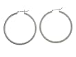 Sterling Silver Diamond Cut Fashion Hoop Earrings